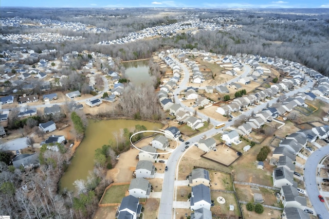 aerial view featuring a residential view