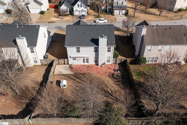 bird's eye view featuring a residential view