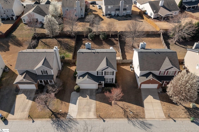 birds eye view of property featuring a residential view