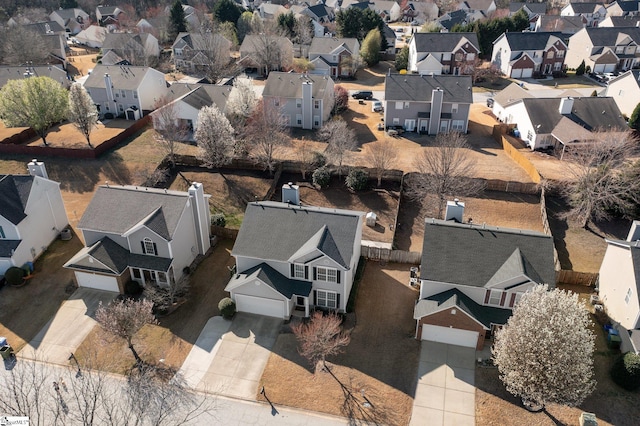 drone / aerial view with a residential view