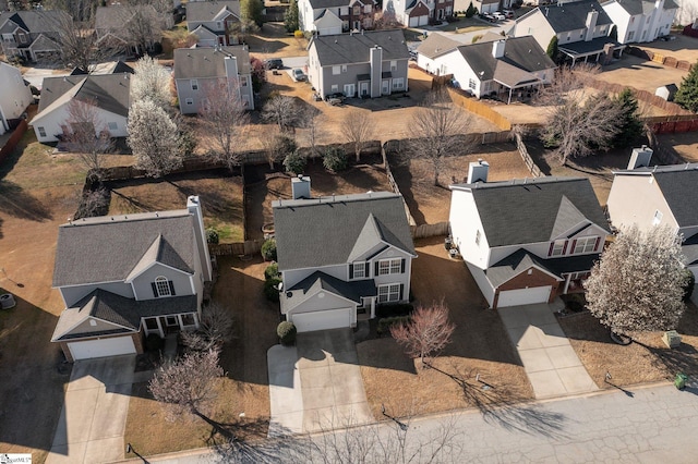 bird's eye view featuring a residential view