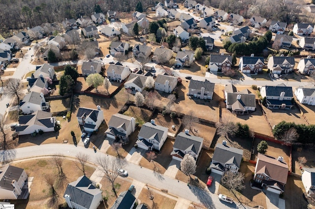 aerial view featuring a residential view