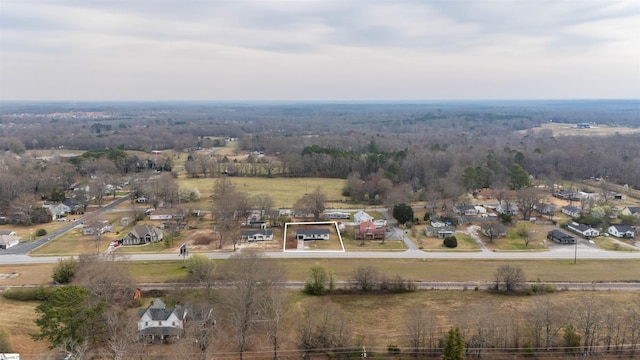 aerial view featuring a rural view