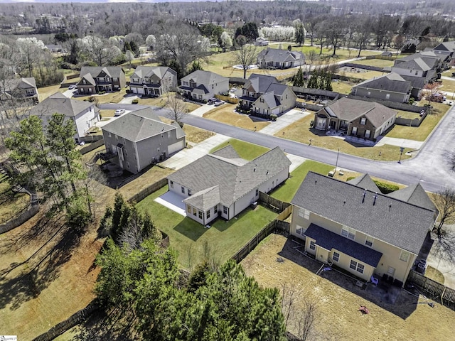 bird's eye view featuring a residential view