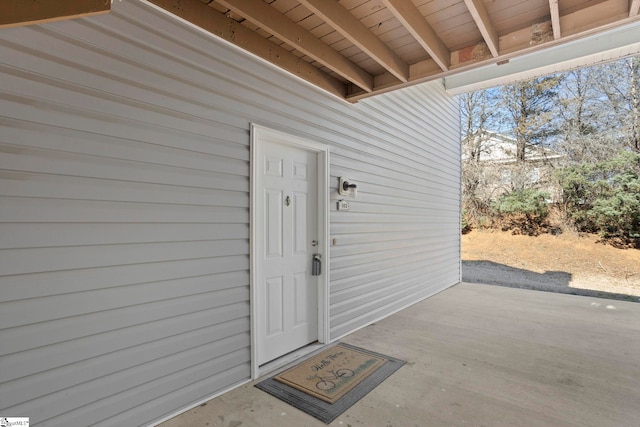 view of doorway to property