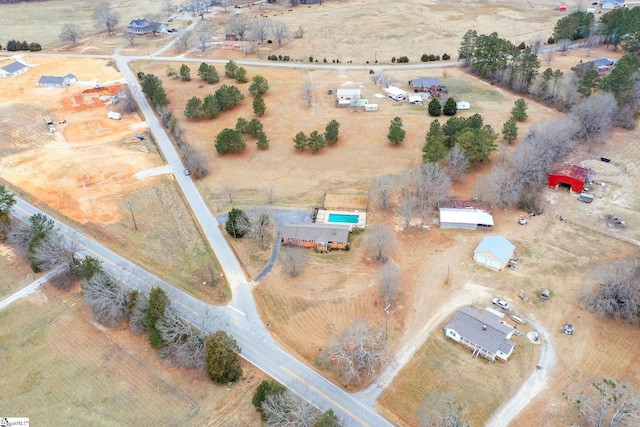 aerial view with a rural view and view of desert