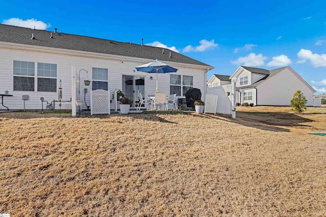 rear view of house with a patio area