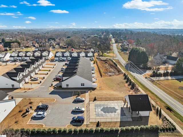 drone / aerial view with a residential view