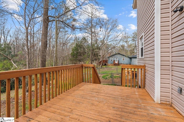 view of wooden deck