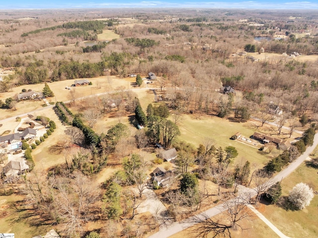 drone / aerial view with a rural view