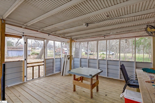 view of sunroom