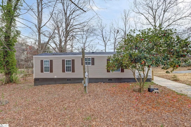 manufactured / mobile home with crawl space