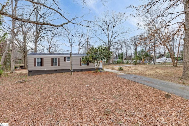 manufactured / mobile home featuring crawl space