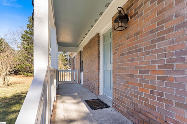 balcony with covered porch