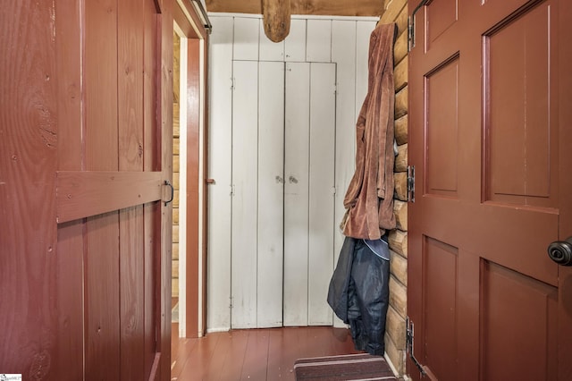 interior space with wood finished floors