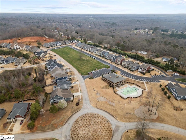 drone / aerial view featuring a residential view