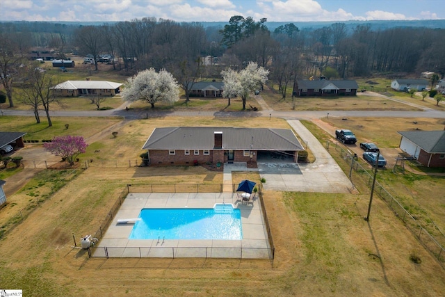 birds eye view of property