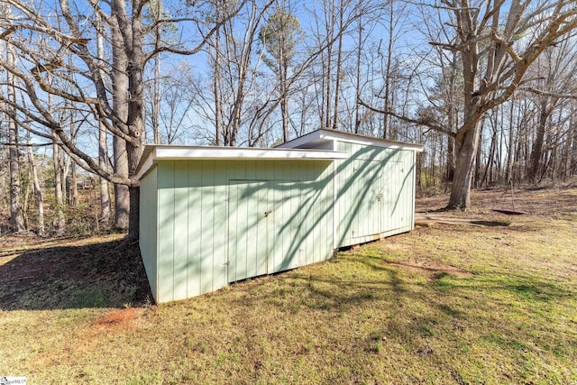 view of shed