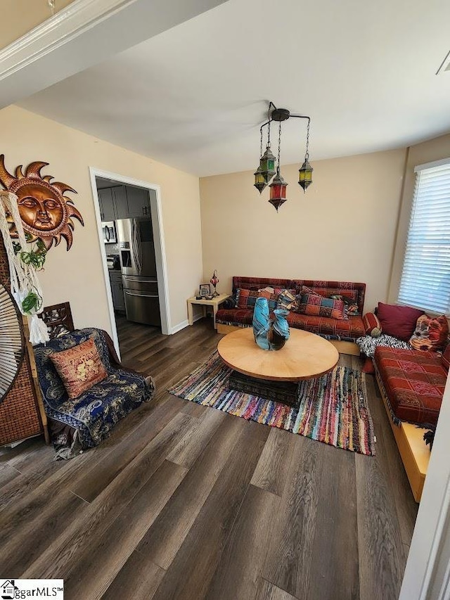 living room featuring wood finished floors