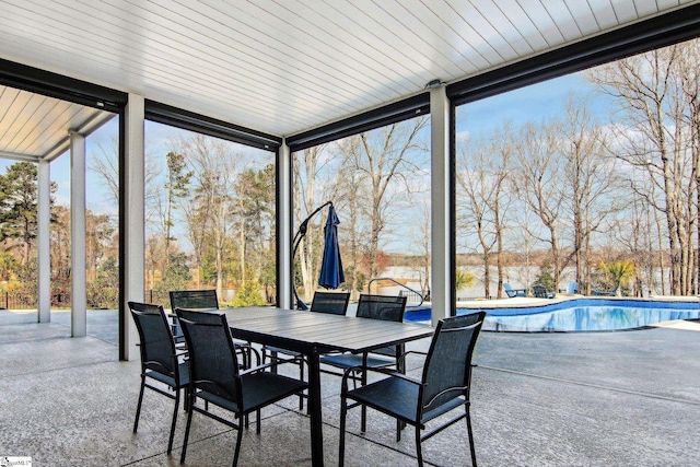 view of sunroom