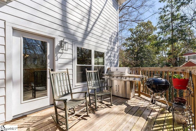 deck with grilling area