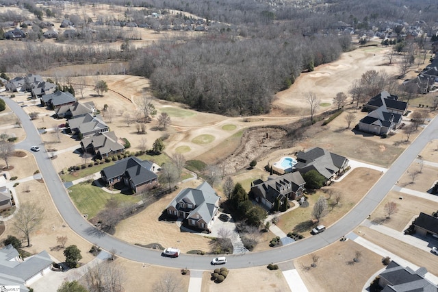 drone / aerial view with a residential view