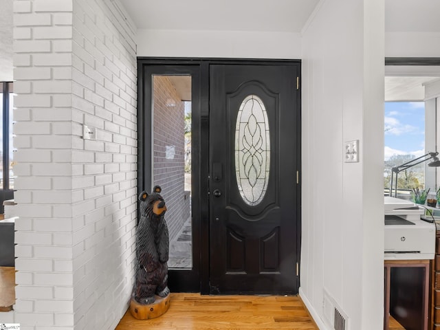 145 Dickson Rd, Campobello, SC 29322 - entryway featuring wood finished floors and visible vents