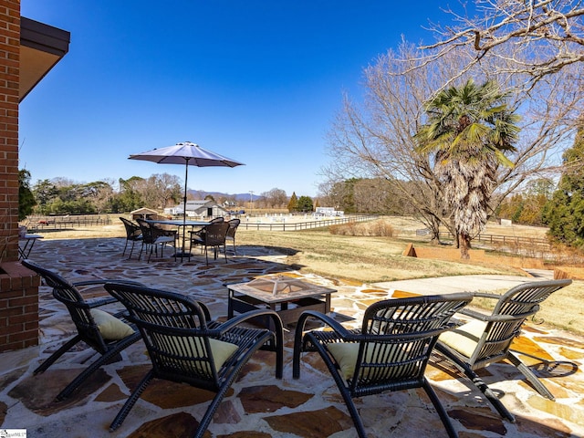 145 Dickson Rd, Campobello, SC 29322 - view of patio with outdoor dining space and fence