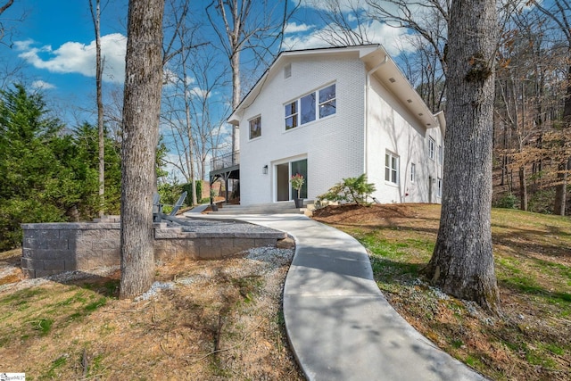 view of front of property with brick siding
