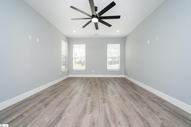 313 Barker Rd, Simpsonville, SC 29680 - empty room featuring wood finished floors, baseboards, and ceiling fan