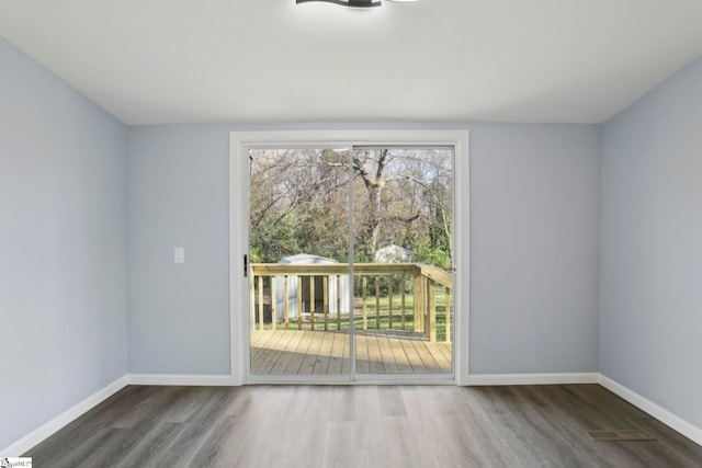 222 Poplar St, Gaffney, SC 29341 - unfurnished room featuring baseboards and wood finished floors
