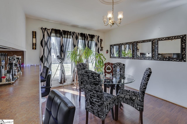129 Canty Way, Gaffney, SC 29341 - dining room with a notable chandelier and wood finished floors