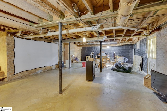 129 Canty Way, Gaffney, SC 29341 - basement with brick wall