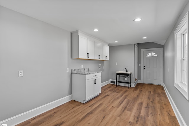 510 N Franklin Rd, Greenville, SC 29609 - interior space with recessed lighting, baseboards, and light wood finished floors
