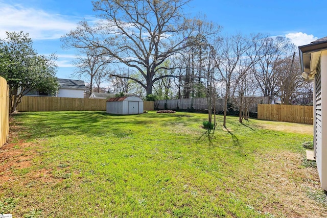 510 N Franklin Rd, Greenville, SC 29609 - view of yard with a storage shed, a fenced backyard, and an outdoor structure
