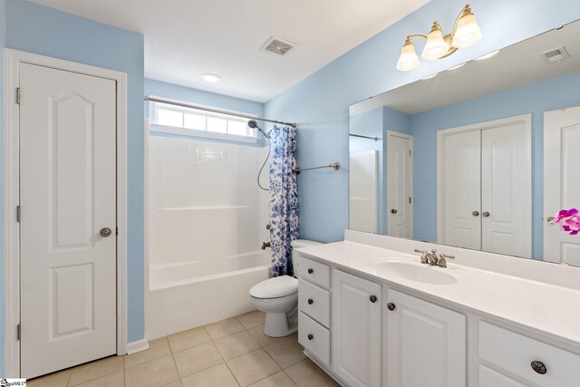 39 Santee Ct, Simpsonville, SC 29680 - full bath with tile patterned floors, visible vents, toilet, and vanity