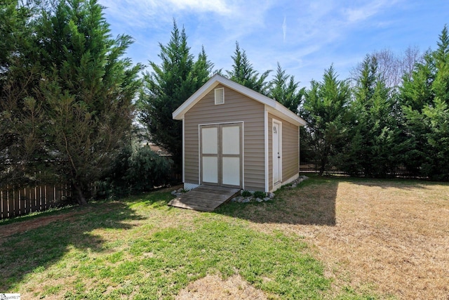 39 Santee Ct, Simpsonville, SC 29680 - view of shed featuring fence