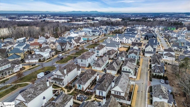 drone / aerial view featuring a residential view