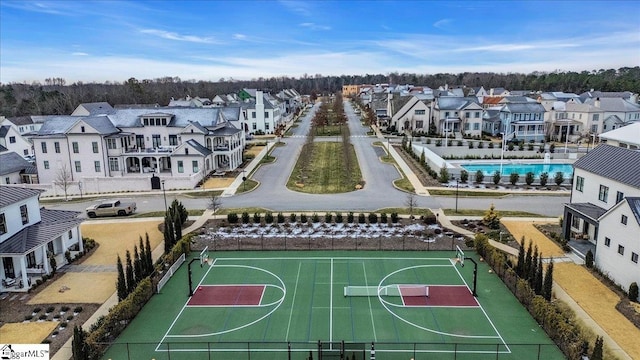 drone / aerial view featuring a residential view