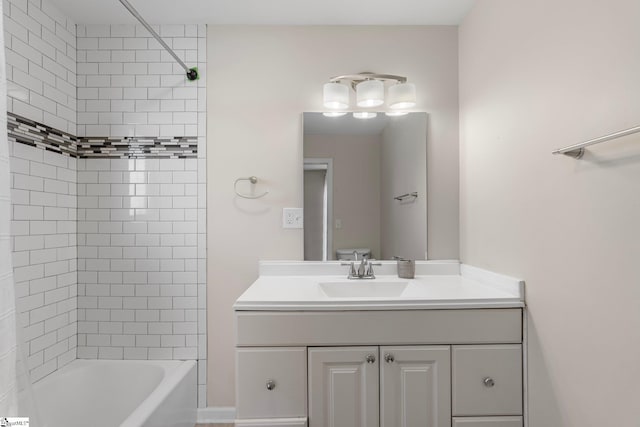 bathroom with  shower combination and vanity