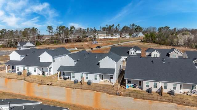 drone / aerial view with a residential view