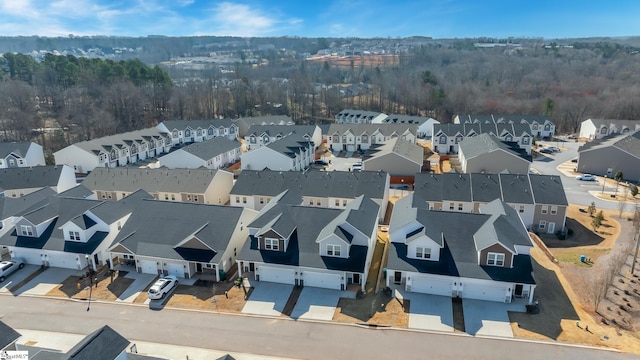 drone / aerial view featuring a residential view