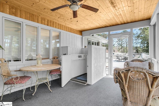 545 Long Reach Dr, Salem, SC 29676 - sunroom / solarium featuring outdoor dining space and a ceiling fan