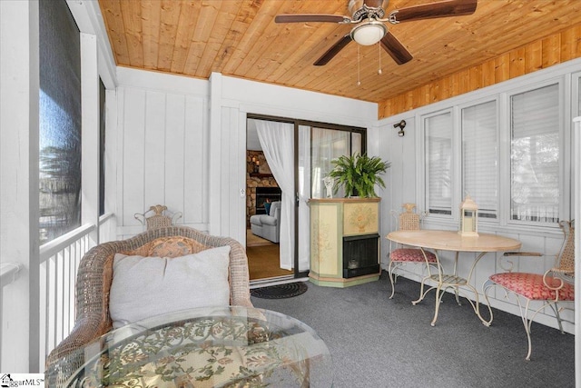 545 Long Reach Dr, Salem, SC 29676 - sunroom featuring outdoor dining space, a healthy amount of sunlight, and wood ceiling