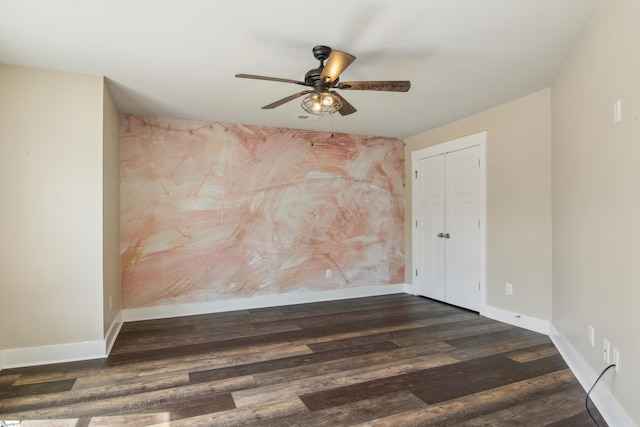 31 Creekhaven Ln, Taylors, SC 29687 - unfurnished room featuring baseboards, wood finished floors, and ceiling fan