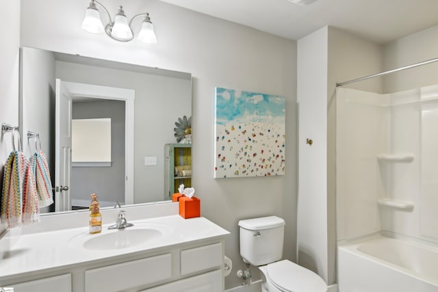 31 Creekhaven Ln, Taylors, SC 29687 - full bath with visible vents, shower / bathtub combination, toilet, and vanity