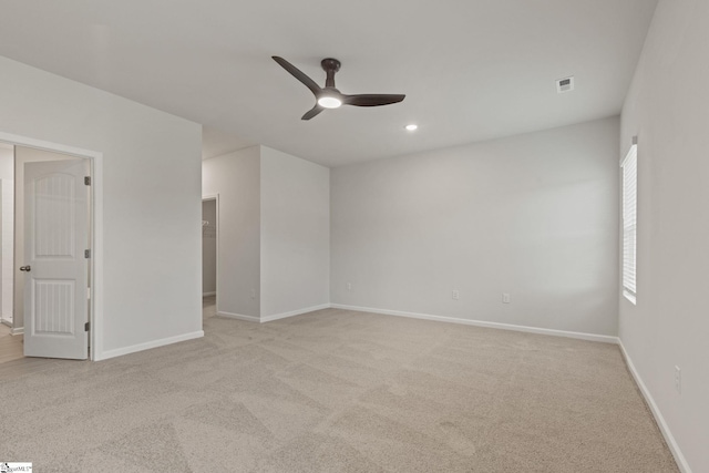 200 Clinkscales Rd Lot 37, Anderson, SC 29624 - spare room featuring ceiling fan, light carpet, recessed lighting, and baseboards