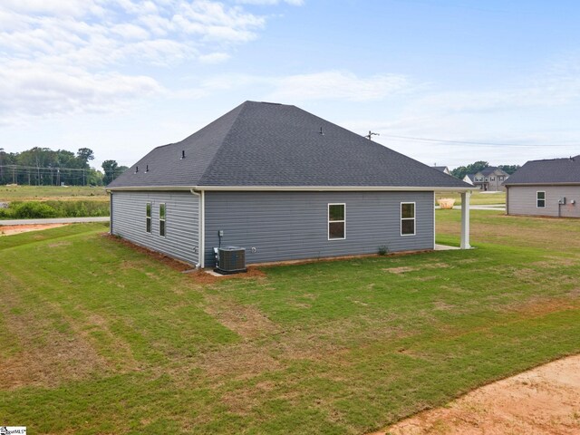 200 Clinkscales Rd Lot 37, Anderson, SC 29624 - view of property exterior with a yard, a shingled roof, and central AC