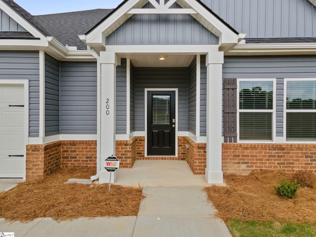 200 Clinkscales Rd Lot 37, Anderson, SC 29624 - entrance to property with board and batten siding, brick siding, and roof with shingles