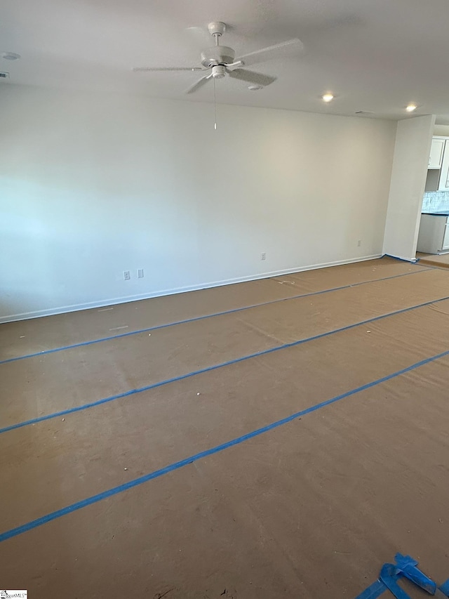 35 Leander Dr, Greer, SC 29651 - unfurnished room featuring baseboards, recessed lighting, and a ceiling fan